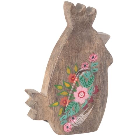 Signes Grimalt Poule en Bois Marron - Figurine Poule 18x12x3cm