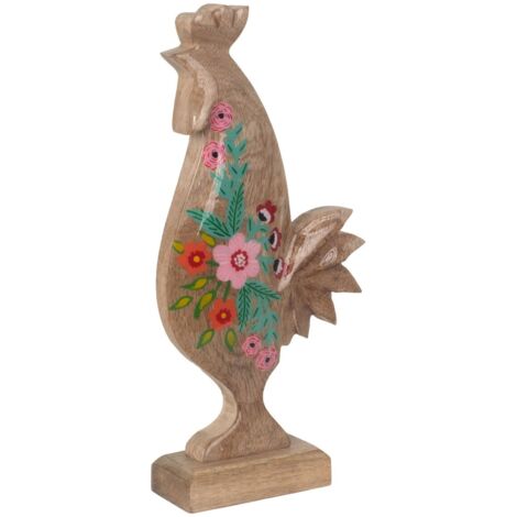 Signes Grimalt Poule en Bois Marron - Figurine Poule 30x14x5cm