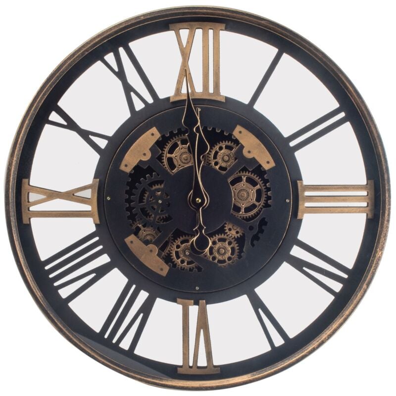 Signes Grimalt - Horloge murale décorative vintage à engrenages industriels pour la maison et le bureau