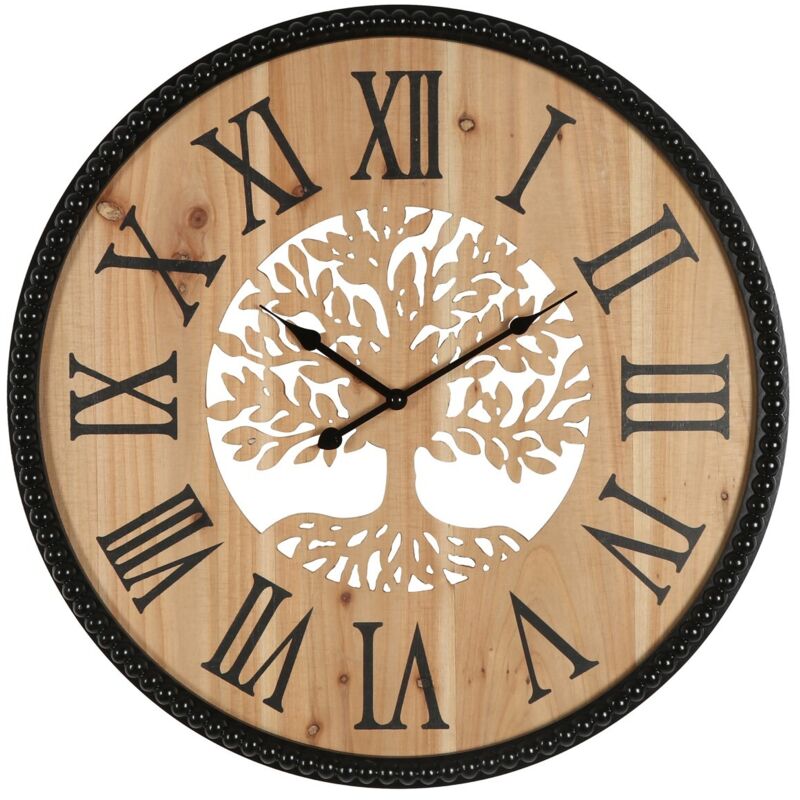 Horloge murale Arbre de Vie, design décoratif silencieux pour la maison et le bureau, style ethnique moderne, 60 cm Horloge murale Arbre de Vie, design décoratif silencieux pour la maison et le bureau, style ethnique moderne, 60 cm