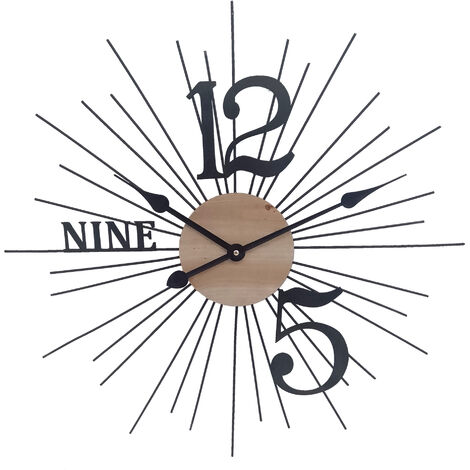 Signes Grimalt Reloj Adorno Pared Reloj Abstracto Relojes Negro 60x4x60cm 26968