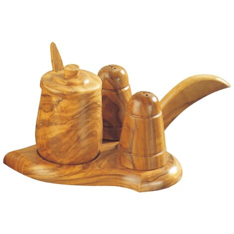 Signes Grimalt Salero Cocina Usos Sal Mostaz Set 3U Utensilios Marrón 16x13x9cm 518