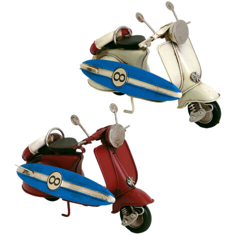 Signes Grimalt Scooter 2U Rouge Véhicules Vintage - Figurine Déco Métal 12x17x8cm