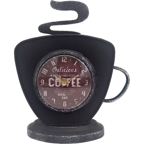 Signes Grimalt Scuola di decorazione  Cucina di caffè Orologi vintage Black Desktime 26x9x22cm 26979