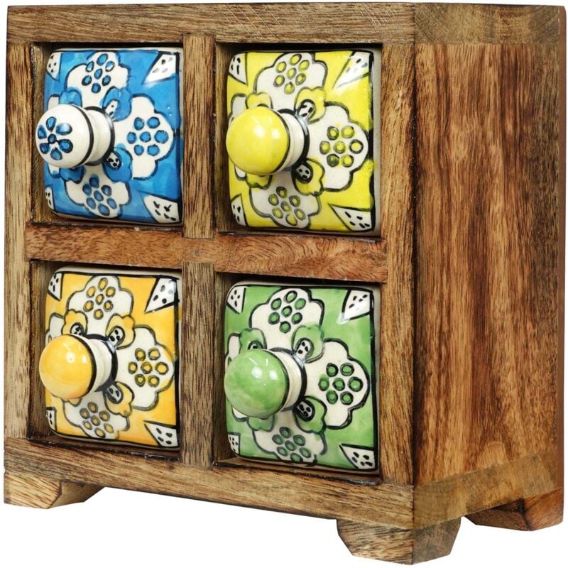 Petit meuble de rangement 4 tiroirs colorés