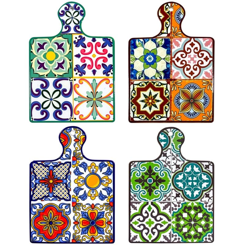 Signes Grimalt Table de cuisine Tableau de coupe hydraulique 4 Unités Salvamanteles multicolores 17x24x1cm 27579