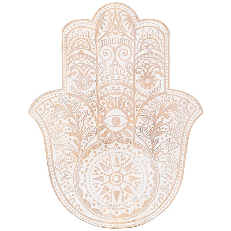 Table de mur Adorno Wall Orano Faltima Brown Wood Plaques 2x36x46cm 28498 - Signes Grimalt