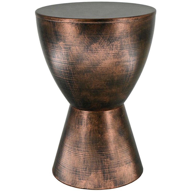 Tabouret ethnique en métal noir pour une décoration d'intérieur moderne et fonctionnelle