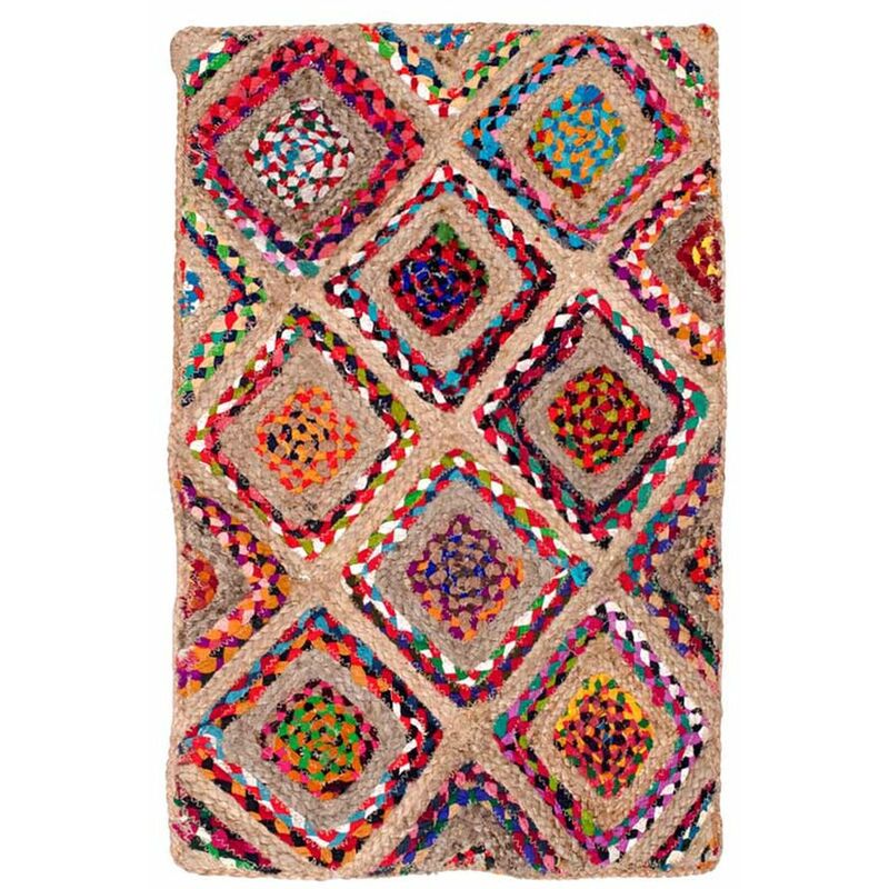 Signes Grimalt - Tapis rectangulaire en Jute et Coton multicolore