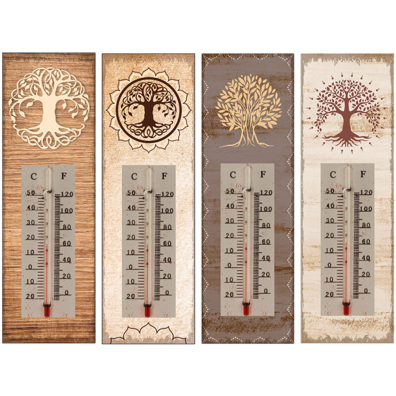 Image of Signes Grimalt - Termometro 4U Piatti rettangolari in legno marrone - 25x8x1 cm - brown