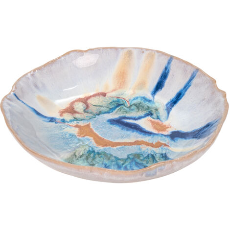 Signes Grimalt Vasi Vassoio E Portacandele  Vassoio rotondo per stoviglie Ecru - 5x19x18 cm