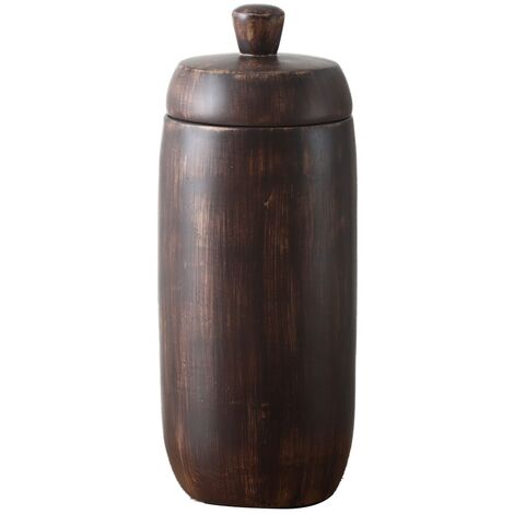 Signes Grimalt Vaso di decorazione  Vassoio marrone vaso decorativo 10x10x25cm 27092