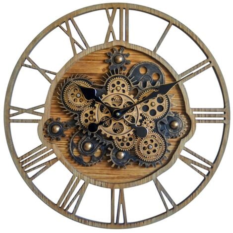 SIGNES GRIMALT Wall Adorno Time Watch Orologi per orologi da parete Orologi marroni 57x7x57cm 28082