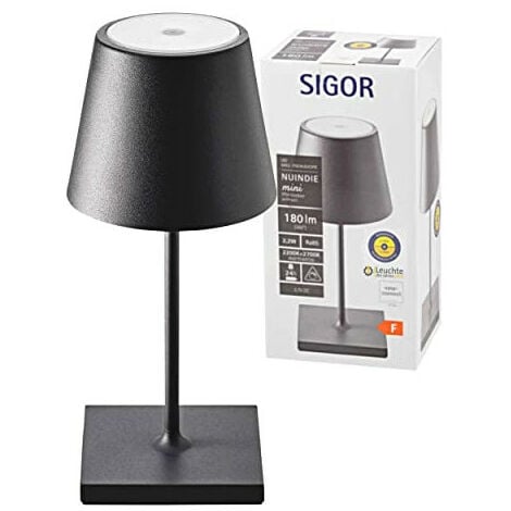 Sigor Nuindie Lampe de table LED, abat-jour carré