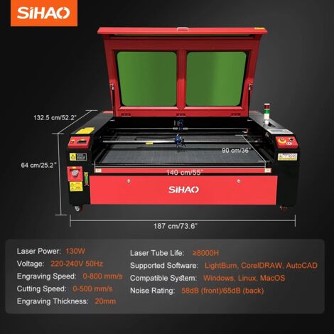 Sihao 130W laser incisione macchina 900x1400mm laser incisione macchina tagliere