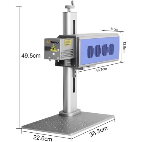SIHAO 30W Halbautomatische Lasermarkiermaschine für Plattengravierung