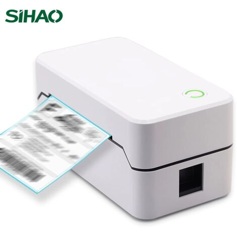 SIHAO Imprimante d'étiquettes thermiques sans fil 40-108mm, Bluetooth portable pour les étiquettes de codes à barres de fret de logistique d'expédition