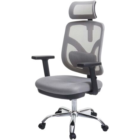 SIHOO Bürostuhl Schreibtischstuhl, ergonomisch, verstellbare Lordosenstütze und Armlehne grau