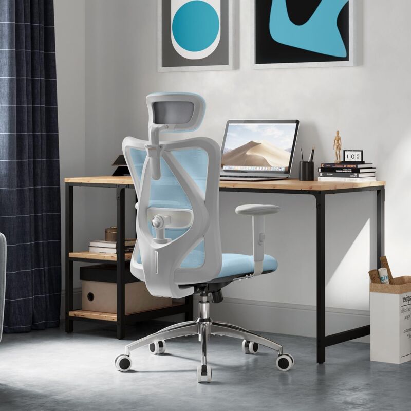 SIHOO Chaise de Bureau, Siege de Bureau Ergonomique avec Support Lombaire et accoudoir réglable, Fauteuil de Bureau d'une capacité maximale de 150