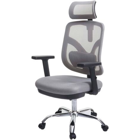 SIHOO Silla de oficina Silla de escritorio, ergonómica, apoyo lumbar y reposabrazos regulables, gris