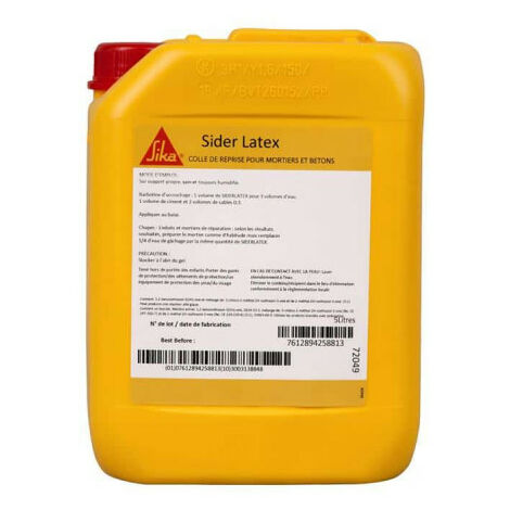Sika – Colle de reprise pour mortiers et bétons – Améliore l'adhérence sur supports lisses – Bidon 5L blanc laiteux – Résistance à l'érosion
