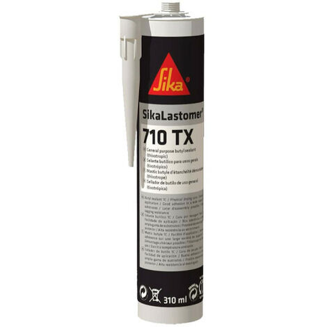Sika – Colle mastic butyle noir 310 ml – Étanchéité durable pour carrosseries et lanterneaux – Application facile en conditions humides - 710TX