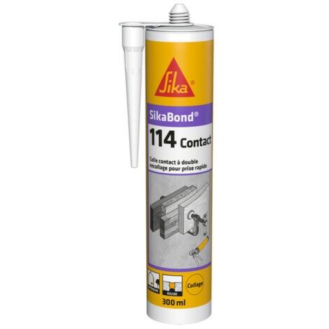 Sika – Colle multi-usage à prise rapide pour bois, PVC et métaux – Maintien immédiat puissant – 300 ml – 657260 - SikaBond-114