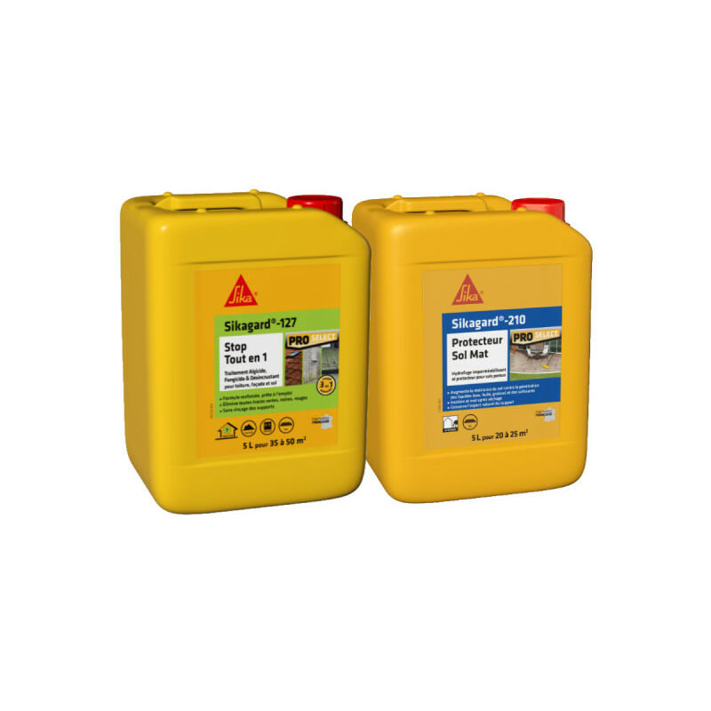 Floor Cleaning and Protection Pack gard-127 Stop 5L gard-210 Floor Protector Mat 5L - Sika