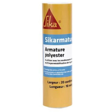 Sika – Imperméabilisant carrelage et tuiles 0,20 m x 10 m – Armature polyester non tissé – Traitement micro-fissures et joints