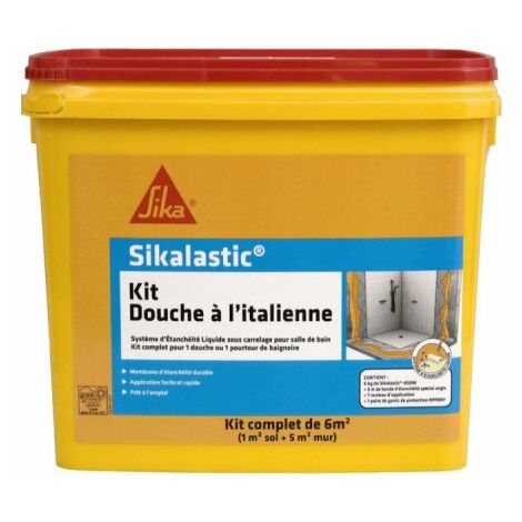 Kit douche à l'italienne SIKA Étanchéité sous carrelage - 6m² - Jaune paille