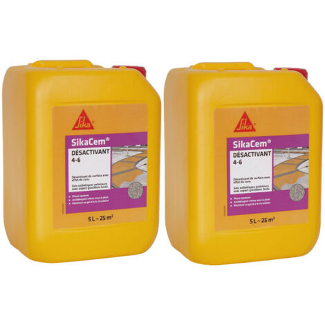 Sika – Lot de 2 désactivants de surface 5L – Pour béton 12-20mm – Profondeur de désactivation 4-6mm – Aspect gravillons lavés