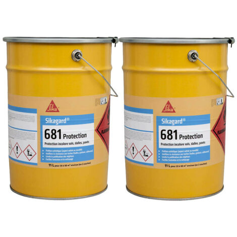 Sika – Lot de 2 protections incolores pour sols – Imperméabilisant 11L – Protection contre agents atmosphériques – Effet mouillé ou satiné