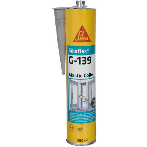 Sika – Mastic-colle à prise rapide 300ml – Gris béton – Élastique pour chocs et vibrations – Haute adhérence intérieure et extérieure