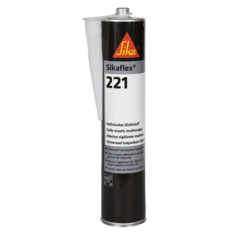 Sika – Mastic polyuréthane noir 300ml – Étanchéité et collage souple – Haute adhérence sur métaux et plastiques – Résistant aux intempéries