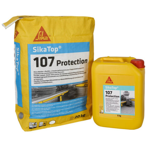 Sika – Micro-mortier hydraulique blanc 25kg – Protection pour béton et cuves – Application facile au rouleau ou projection – Excellente résistance