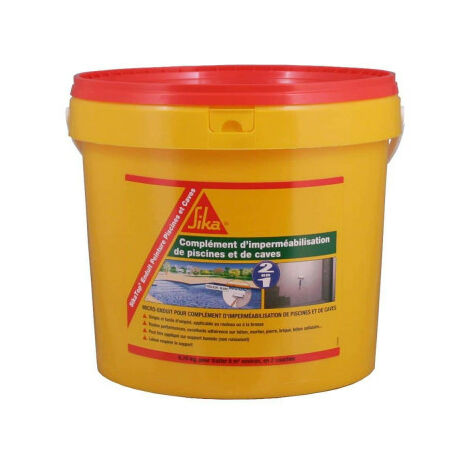 Sika – Micro-mortier pré-dosé pour piscine et cave – 6,16 kg – Imperméabilisation murs et sols – Adhère sur béton et mortier