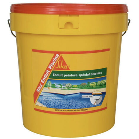 Sika – Micro mortier prédosé imperméabilisant pour piscine – Seau 18,48kg – Application facile avec platoir ou rouleau – Résistance chimique