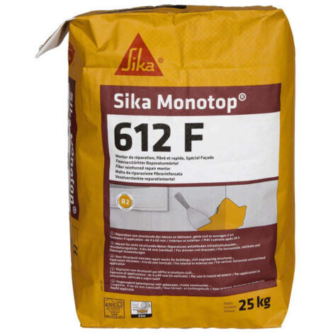 Sika – Mortier de réparation rapide 25kg – Fibré pour béton armé – Prise rapide en 30 min – Résistant au gel et au vent