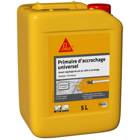 Sika – Primaire d'adhérence pour murs très poreux – Application facile sur béton, bois et carrelage – Contenance 5L – Classe A+ faible émission - Sikafloor-35