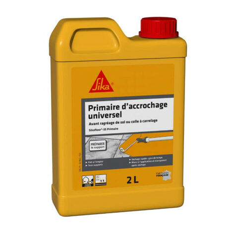 Sika – Primaire d'adhérence universel pour murs – 2L – Base acrylique – Application facile sur béton, carrelage, bois – Finition lisse