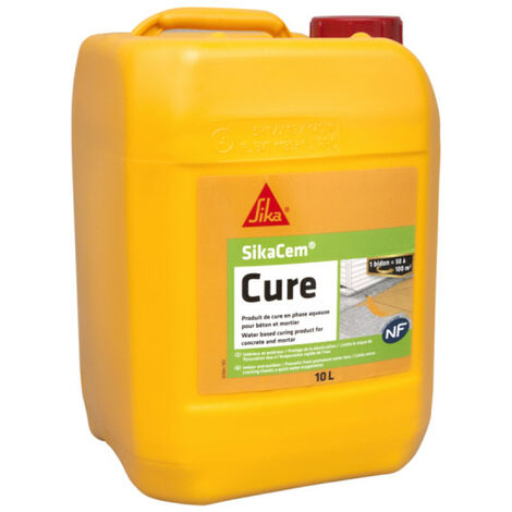 Sika – Produit de cure en phase aqueuse 10L – Pour béton frais et mortier – Application par pulvérisation – Limite fissuration et dessiccation