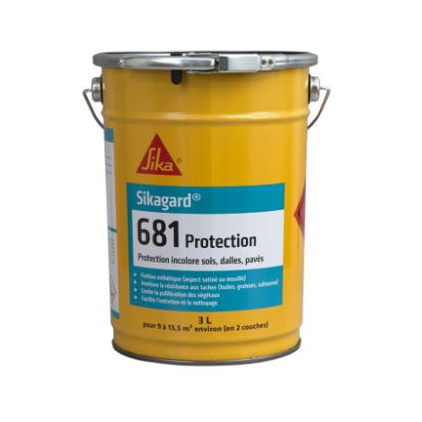 Sika – Protection incolore pour sols – Imperméabilisant 3L – Résistant aux taches – Pour béton esthétique et dalles extérieures