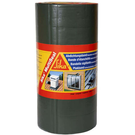 Sika – Bande d'étanchéité bitumineuse 225mm x 10m – Résistante aux UV – Pour toitures et gouttières – Application facile sur supports variés