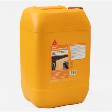 SIKA - Sika Discasseforme LN - Olio per decodifica per tutti i tipi di casseforme - Agente decasseforme - Pronto all'uso - Per casseforme assorbenti - Ideale per casseforme metalliche - 25 L