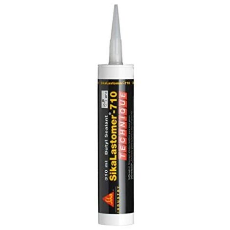 Sika - Sika Lastomer 710, Nero - Sigillante butilico monocomponente per sigillatura plastica di giunti - Facile da applicare - Cartuccia da 300ml