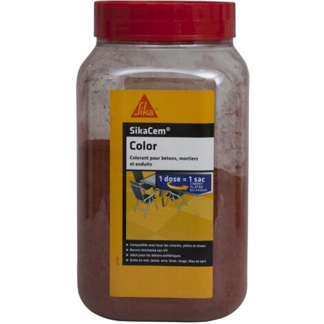 SIKA SikaCem Colore cemento, calce e intonaco in polvere - Rosso - 800g