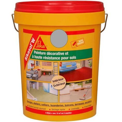 SIKA Sikasol W Einkomponenten-Bodenfarbe - Beton grau - 5L