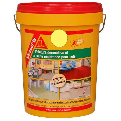SIKA Sikasol W vernice per pavimenti monocomponente - Giallo sabbia - 5L