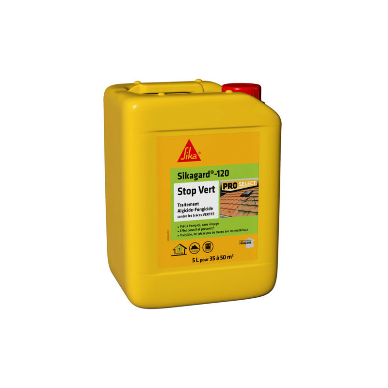 Algaecide and Fungicide Treatment gard-120 Stop Green - 5L - Sika