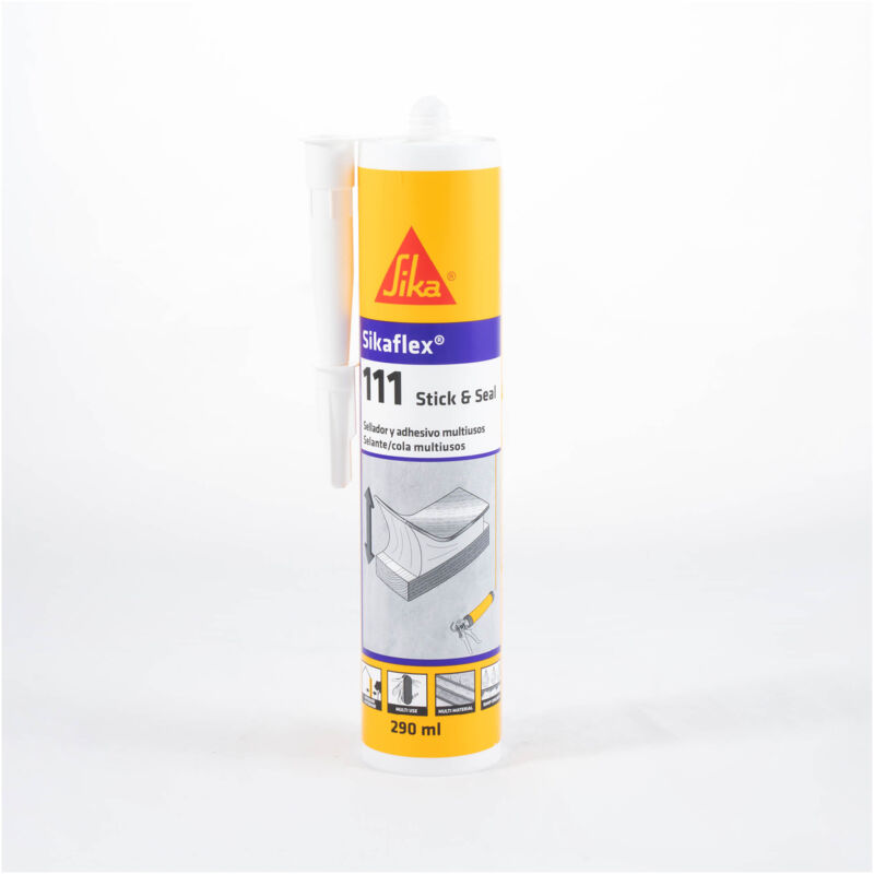 

flex - 111 Stick&Seal, Masilla multiuso, Adhesivo sellador, 290 cm3, Negro - Sika
